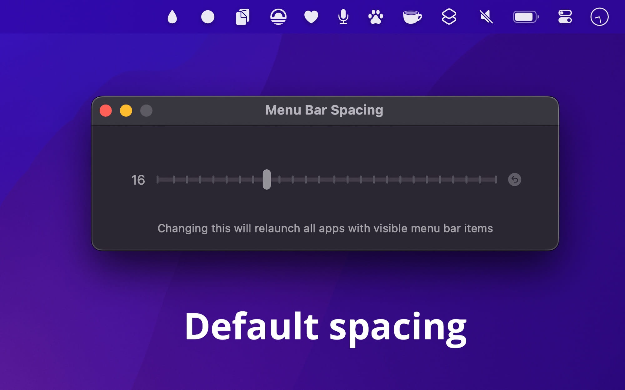 Menu Bar Spacing